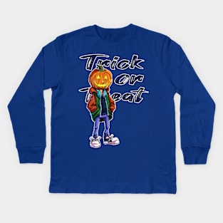 Trick or Treat Kids Long Sleeve T-Shirt